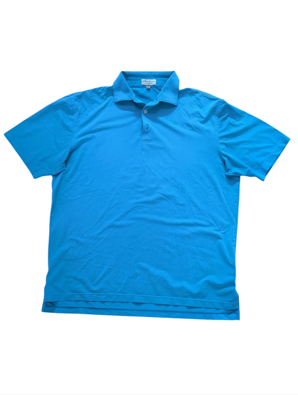 Peter Millar Summer Comfort Polo Shirt, Light Blue Salad, Men's Large, Sea Desc